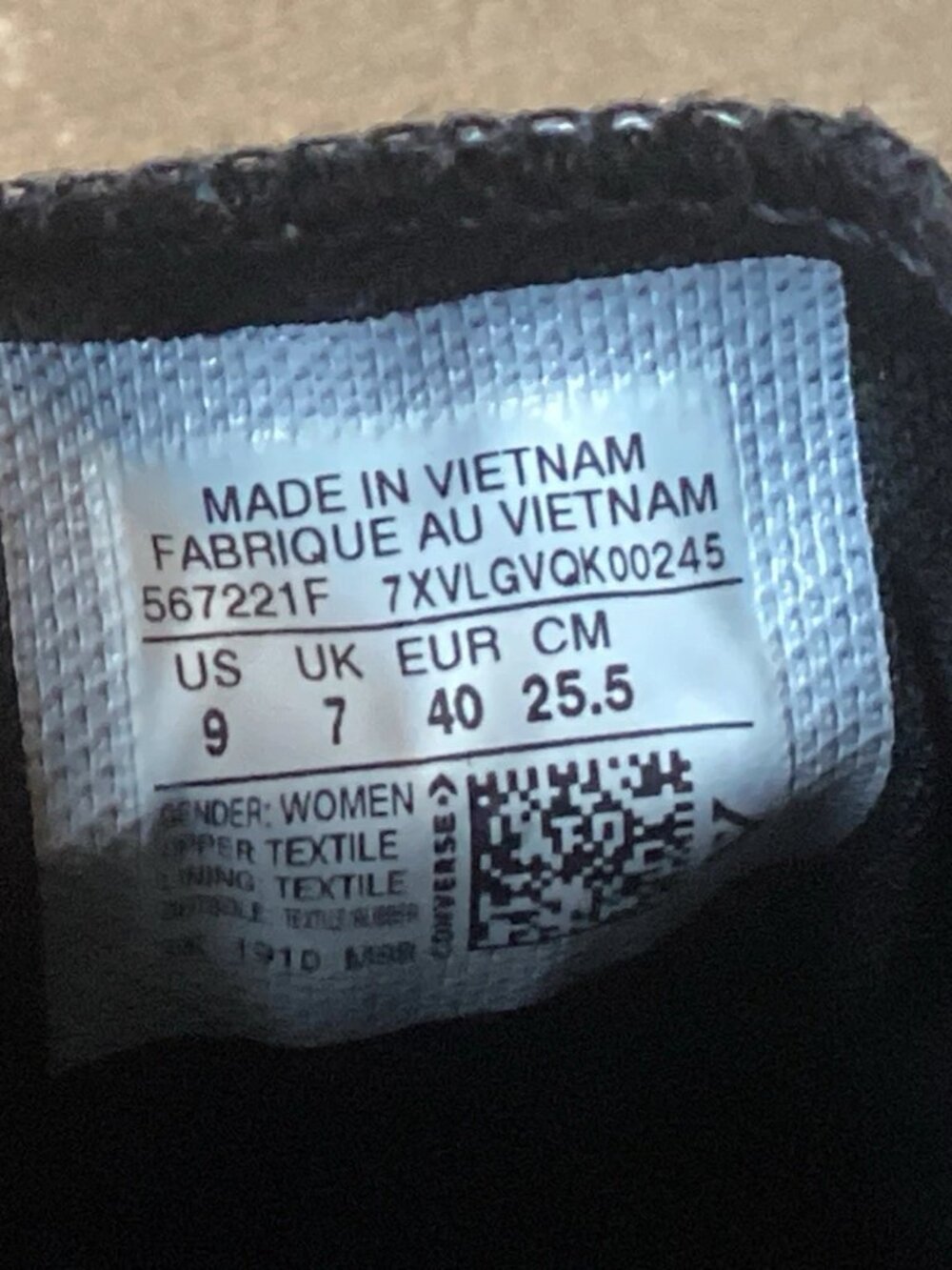 CONVERSE Chuck Taylor All Star Shoreline Slip-On Shoes Gray Pinstripes Women’s 9 - Picture 8 of 8